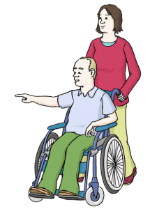 Assistenz, Rollstuhl